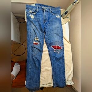 Distressed Hollister  Blue Men's Jeans